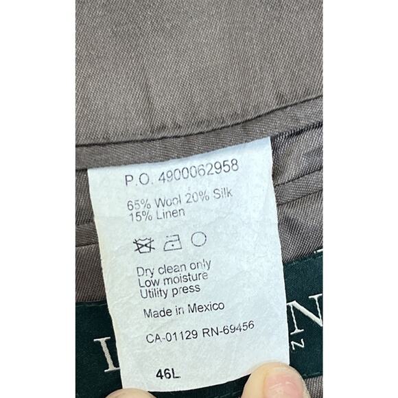 Lauren‎ Ralph Lauren Brown Grey Gingham Check 2 Button Blazer 46L - Picture 8 of 9